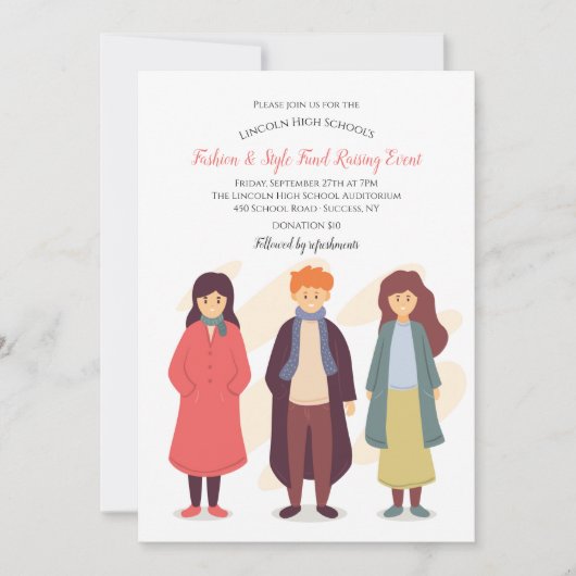 Mode Show Fundraiser Kaart (Voorkant)