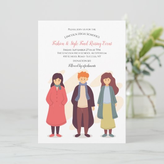 Mode Show Fundraiser Kaart (Staand voorkant)