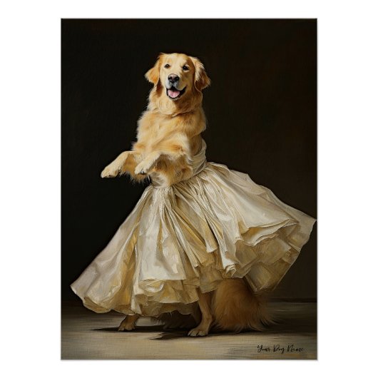 Mode Show, Golden Retriever Dog 01 - Jonathan B Perfect Poster (Voorkant)