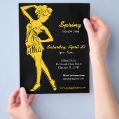 Mode Show (goud) Flyer (Hand)