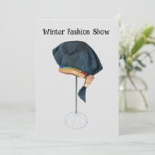 Mode show met Rhinestone pet uitnodiging (Staand voorkant)