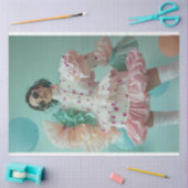 Mode Show Polka Dot Meisje Decoupage Tissuepapier (Craft)