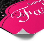 Mode Show Poster schoenen en drukkroze (Hoek)