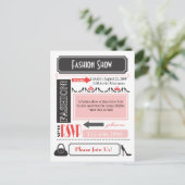 Mode Show Uitnodigen Uitnodiging Briefkaart (Staand voorkant)