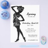 Mode Show (zwart) Flyer (Enkel)