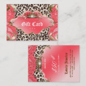 Mode Sieraden Cadeaubon Leopard Lace Cora Kortingskaartje (Voorkant / Achterkant)