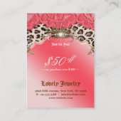 Mode Sieraden Cadeaubon Leopard Lace Cora Kortingskaartje (Achterkant)