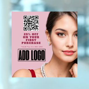 Mode Sieraden Zakelijke Promotie QR Code Raamsticker