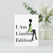 Mode Silhouette I Am Limited Edition Quote Briefkaart (Staand voorkant)