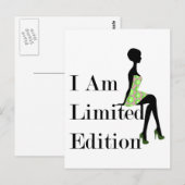 Mode Silhouette I Am Limited Edition Quote Briefkaart (Voorkant / Achterkant)