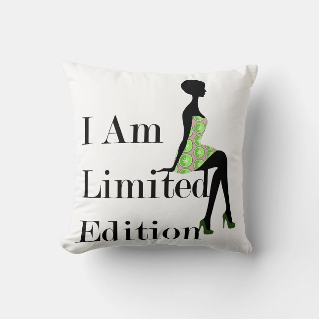 Mode Silhouette I Am Limited Edition Quote Kussen (Voorkant)