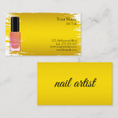 Mode sjabloon voor schoonheidssalon of nagelkunste visitekaartje (Voorkant / Achterkant)