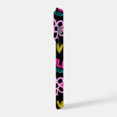 Mode Smiley Bloem Graffiti Patroon iPhone Hoesje (Linkerkant)