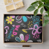 Mode Smiley Bloem Graffiti Patroon Tissuepapier (Geschenk)