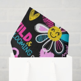 Mode Smiley Bloem Graffiti Patroon Tissuepapier