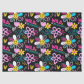 Mode Smiley Bloem Graffiti Patroon Tissuepapier (Voorkant)