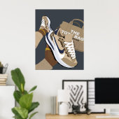 Mode sneakers Digitale kunstwerken Poster (Thuiskantoor)