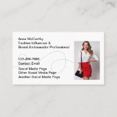 Mode Social Media Influencer Visitekaartje (Voorkant)