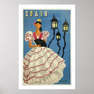  Mode Spanje Reisposter Print