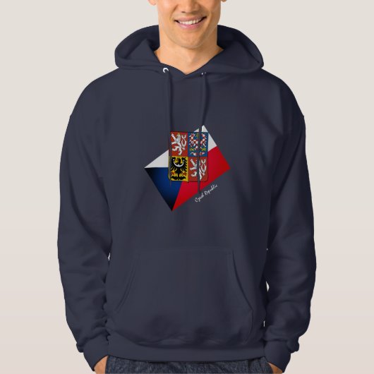 Mode/sport Tsjechische vlag, Emblem & Tsjechische Hoodie (Voorkant)