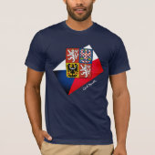 Mode/sport Tsjechische vlag, Emblem & Tsjechische  T-shirt (Voorkant)