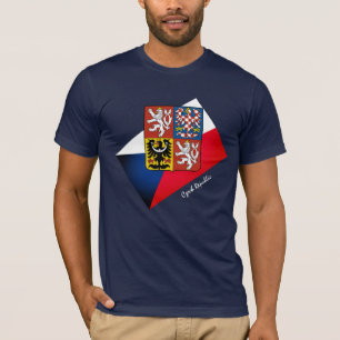 Mode/sport Tsjechische vlag, Emblem & Tsjechische  T-shirt