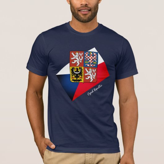 Mode/sport Tsjechische vlag, Emblem & Tsjechische  T-shirt (Voorkant)