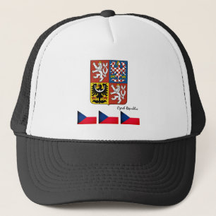 Mode/sport Tsjechische vlag, Emblem & Tsjechische  Trucker Pet