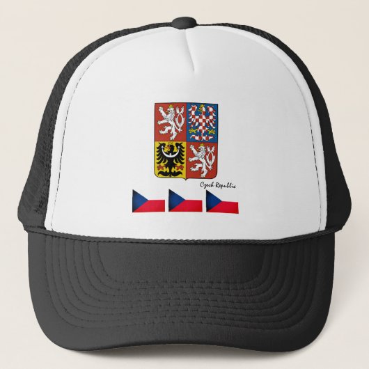 Mode/sport Tsjechische vlag, Emblem & Tsjechische Trucker Pet (Voorkant)