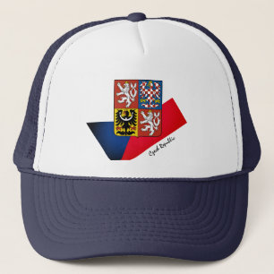 Mode/sport Tsjechische vlag, Emblem & Tsjechische Trucker Pet
