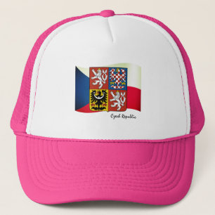 Mode/sport Tsjechische vlag, Emblem & Tsjechische Trucker Pet