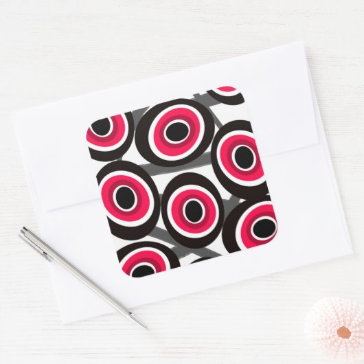 Mode spots vierkante sticker (Envelop)