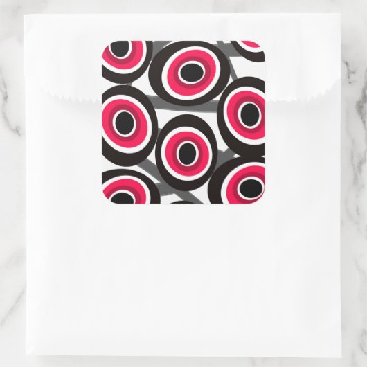 Mode spots vierkante sticker (Tas)