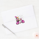 Mode Stickers scooter vrouw portemonnees Stippen (Envelop)