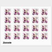 Mode Stickers scooter vrouw portemonnees Zebra (Vel)