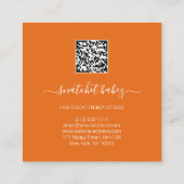 Mode Stijllijst Gebeurtenisafdruk QR Code Logo gri Vierkante Visitekaartje (Achterkant)