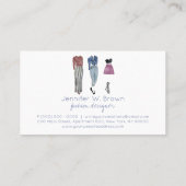 Mode Stijllijst wasgoed naaikleding Visitekaartje (Achterkant)