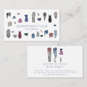 Mode Stijllijst wasgoed naaikleding Visitekaartje (Voorkant / Achterkant)