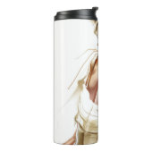 Mode: Stijlvol hedendaags portret. Thermosbeker (Gedraaid links)