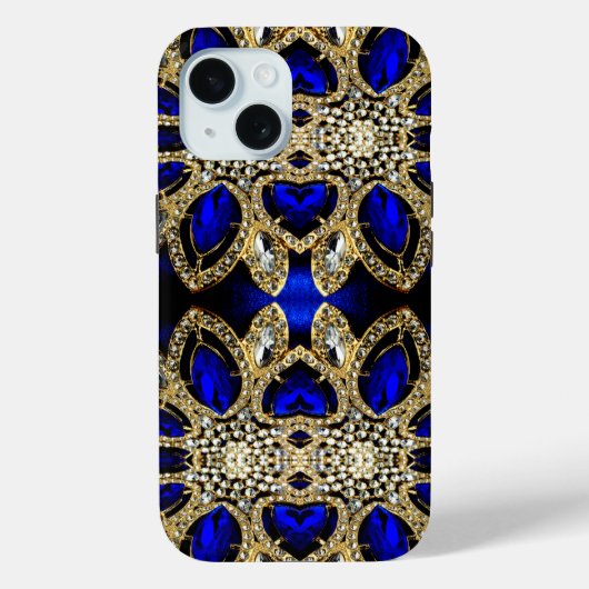 mode stijlvol turquoise gold zilver royal blue Case-Mate iPhone case (Achterkant)
