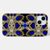 mode stijlvol turquoise gold zilver royal blue Case-Mate iPhone case (Achterkant (horizontaal))