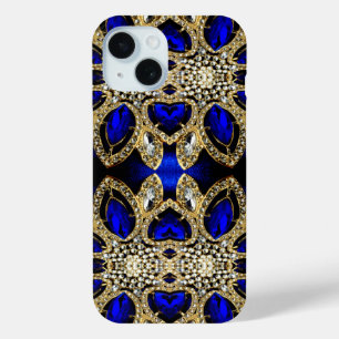 mode stijlvol turquoise gold zilver royal blue iPhone 15 case