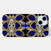 mode stijlvol turquoise gold zilver royal blue Case-Mate iPhone case (Achterkant (horizontaal))