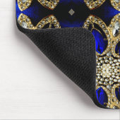 mode stijlvol turquoise gold zilver royal blue muismat (Hoek)