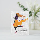 Mode stijlvolle heldere silhouette ilustratie briefkaart (Staand voorkant)