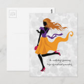 Mode stijlvolle heldere silhouette ilustratie briefkaart (Voorkant / Achterkant)