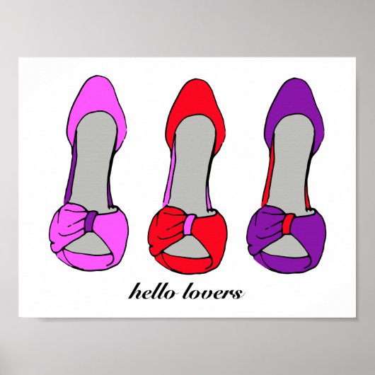Mode Stiletto Heels Schoenliefhebber Poster (Voorkant)