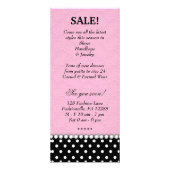 Mode Stippen Jowels Pearl Heart Lace Pink Reclamekaart (Achterkant)