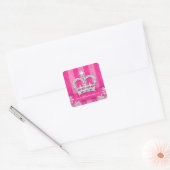 Mode Strepen Sticker Sieraden Roze Kroon (Envelop)