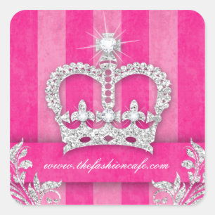 Mode Stripes Sticker Jewelry Pink Crown